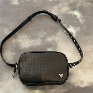 Disney Black Faux Leather Apparel belt bag